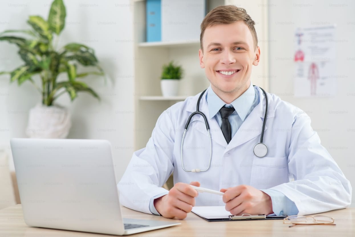 Smiling doctor