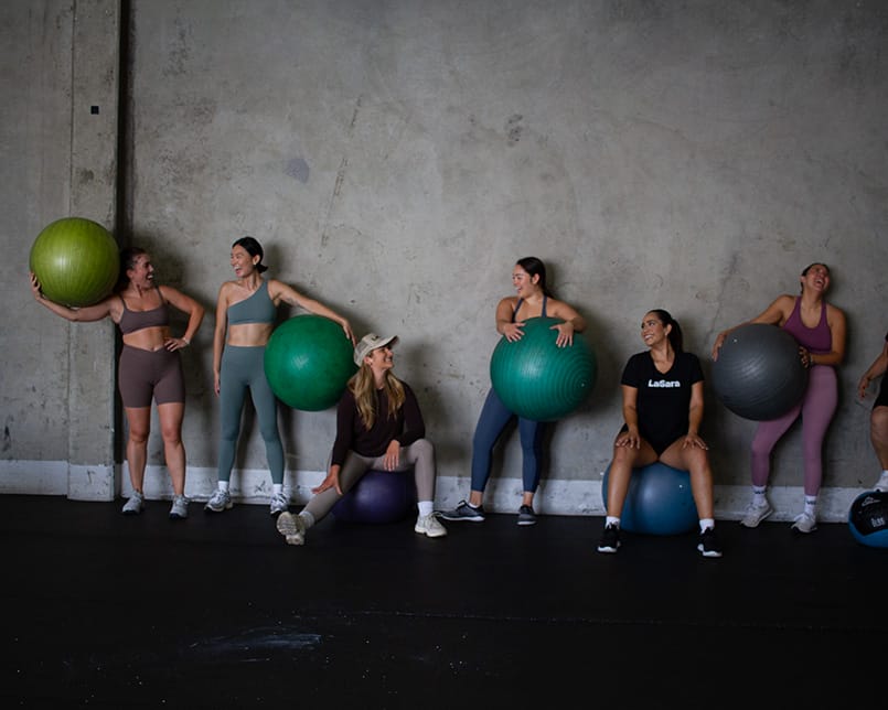Group of women doing exercise and therapy